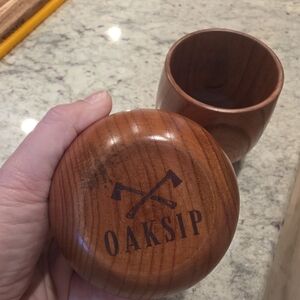 Oaksip Wooden Cup with Lid